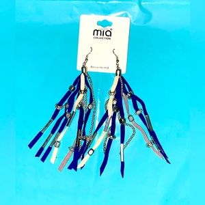 4/$25 Blue Tassel Earrings